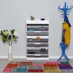 Skoskåp 75x128 Cm 17 Skoskåp 75x128 Cm -Chilli shop skoskap 75x128 cm vit 3058228