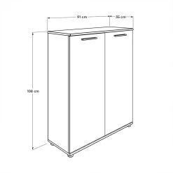 Skoskåp 91x108 Cm -Chilli shop skoskap 91x108 cm vit 3058239