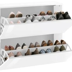 Skoskåp Arconate 101x27 Cm 2 Dörrar -Chilli shop skoskap arconate 101x27 cm 2 dorrar vit hogglans 4465145