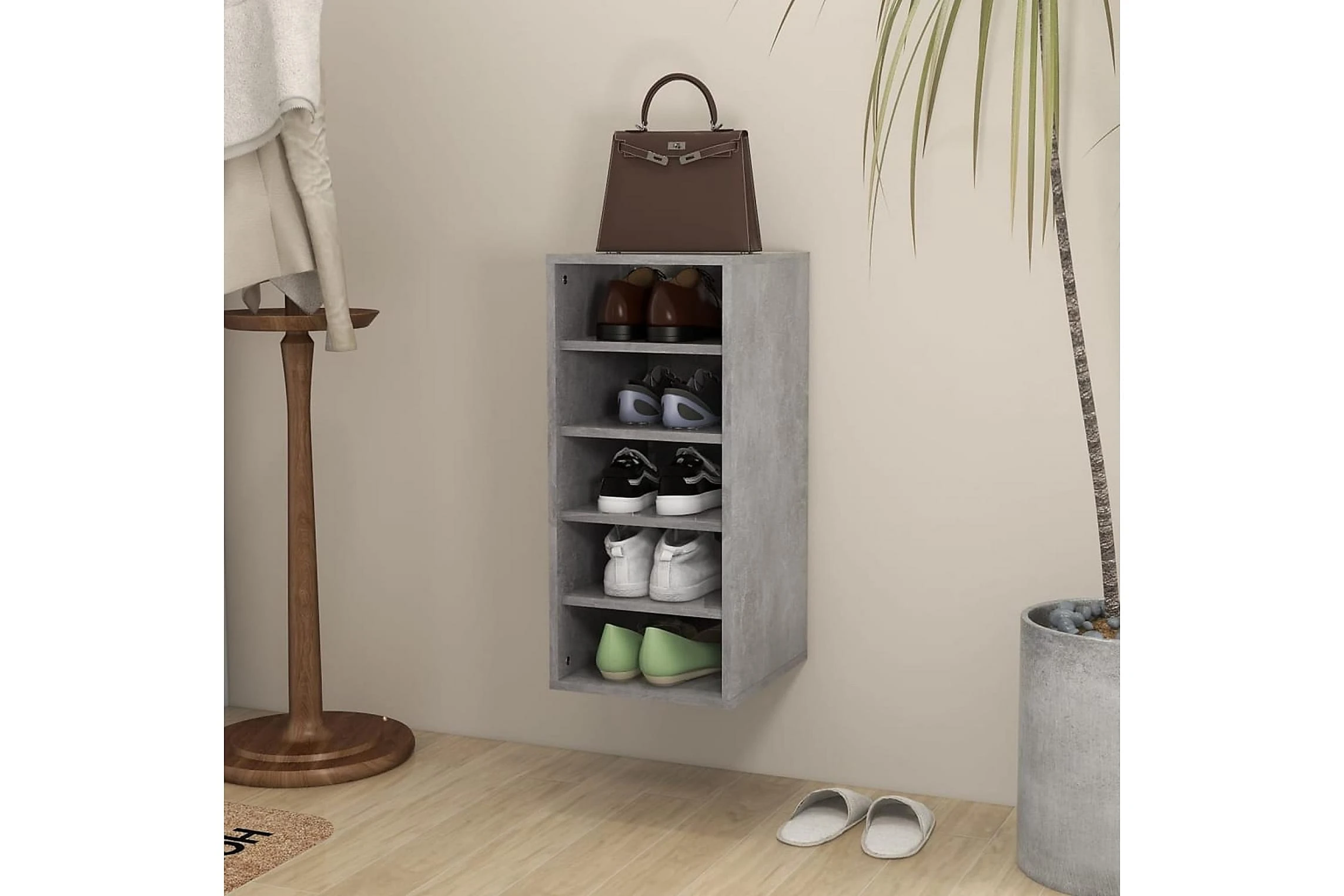 Be Basic Skoskåp Grå 31,5x35x70 Cm Spånskiva 7 Be Basic Skoskåp Grå 31,5x35x70 Cm Spånskiva - Bild 7