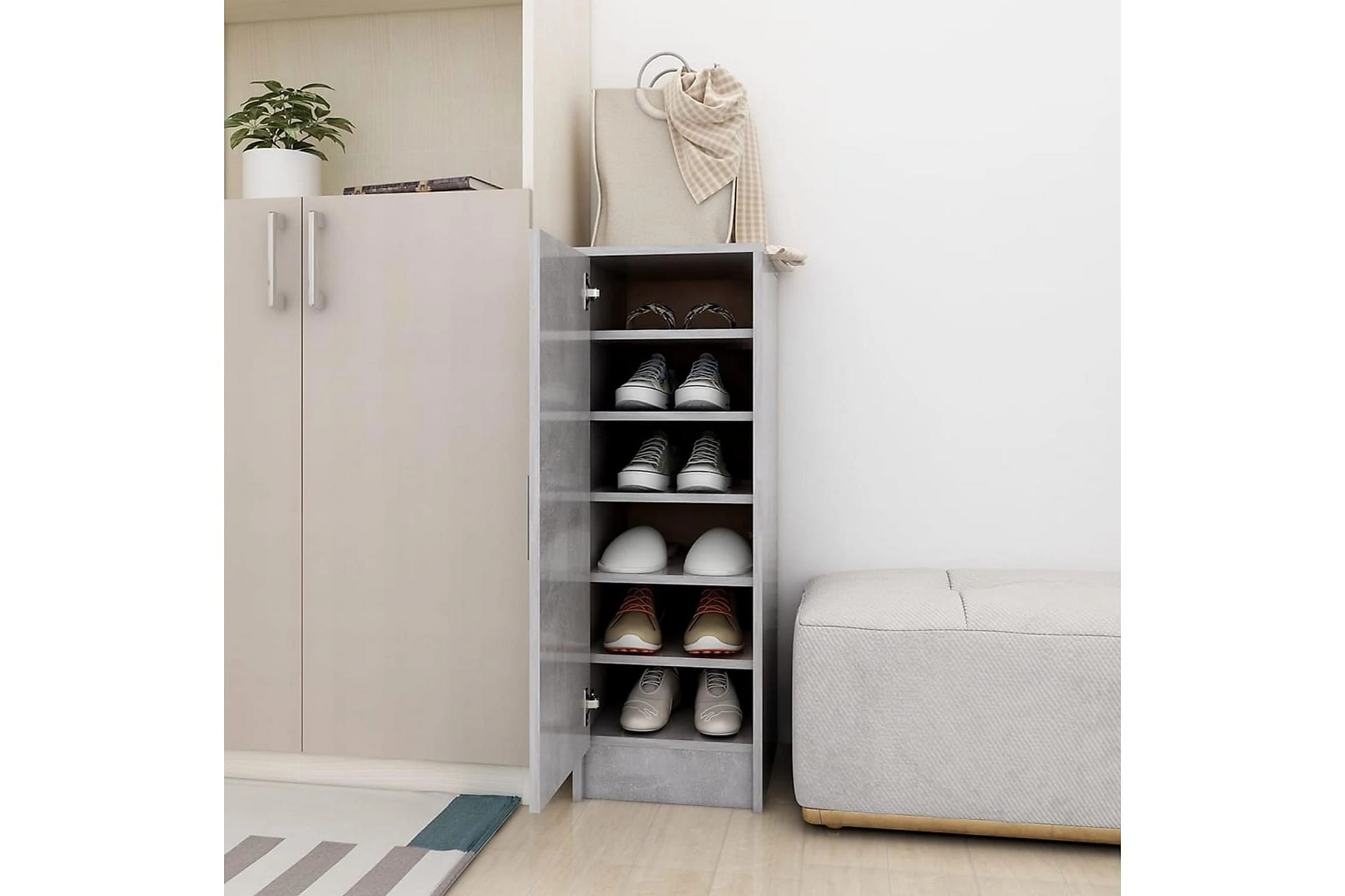 Be Basic Skoskåp Svart 32x35x92 Cm Spånskiva 2 Be Basic Skoskåp Svart 32x35x92 Cm Spånskiva - Bild 2