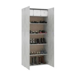 Be Basic Skoskåp Betonggrå 80x35,5x180 Cm Spånskiva 10 Be Basic Skoskåp Betonggrå 80x35,5x180 Cm Spånskiva -Chilli shop skoskap betonggra 80x355x180 cm spanskiva betonggra 2456513