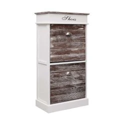 Be Basic Skoskåp Vit 50x28x98 Cm Kejsarträ