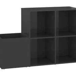 Be Basic Skoskåp Svart 105x35,5x70 Cm Spånskiva