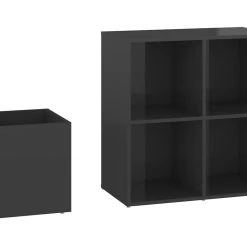 Be Basic Skoskåp Svart 105x35,5x70 Cm Spånskiva -Chilli shop skoskap gra hogglans 105x355x70 cm spanskiva gra hogglans 4110149