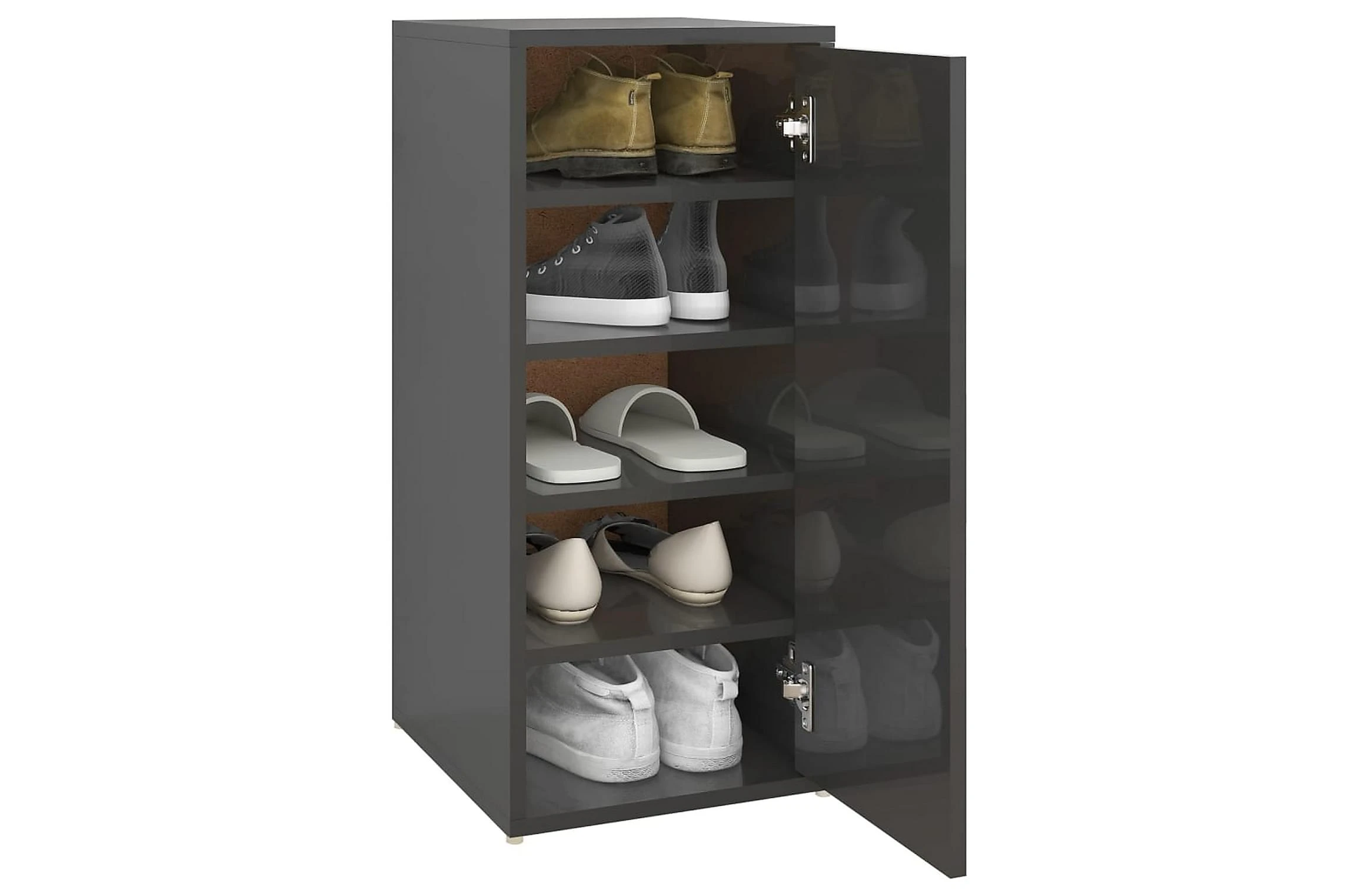 Be Basic Skoskåp Grå Högglans 32x35x70 Cm Spånskiva 8 Be Basic Skoskåp Grå Högglans 32x35x70 Cm Spånskiva - Bild 8