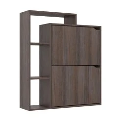 Be Basic Skoskåp Grå Sonoma-ek 79,5x24x90,5 Cm Spånskiva