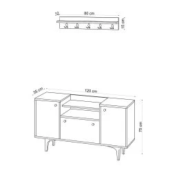 Skoskåp Gradyan 120x35 Cm 9 Skoskåp Gradyan 120x35 Cm -Chilli shop skoskap gradyan 120x35 cm natur 3212169