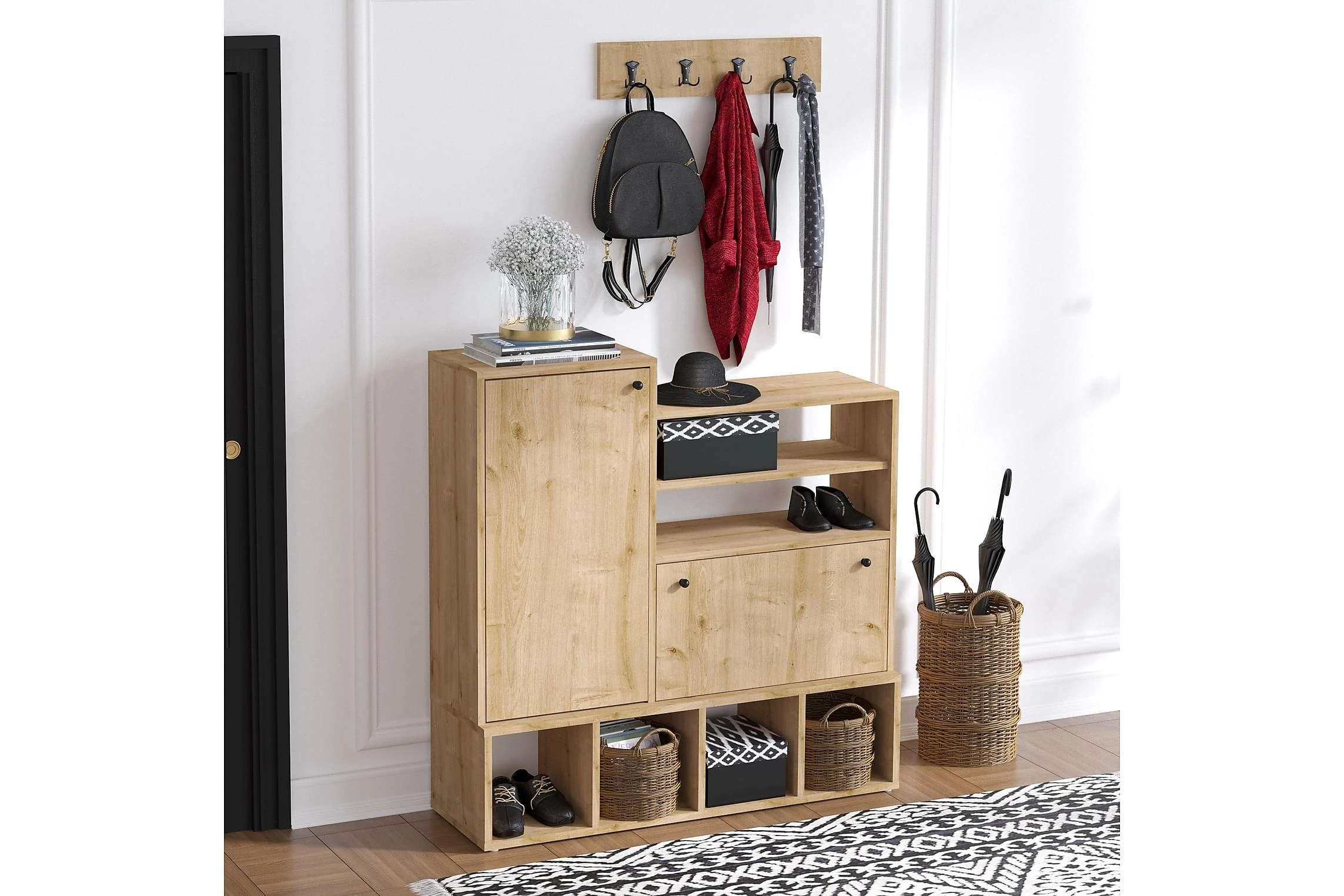 Skoskåp Hudale 35x100 Cm 1 Skoskåp Hudale 35x100 Cm