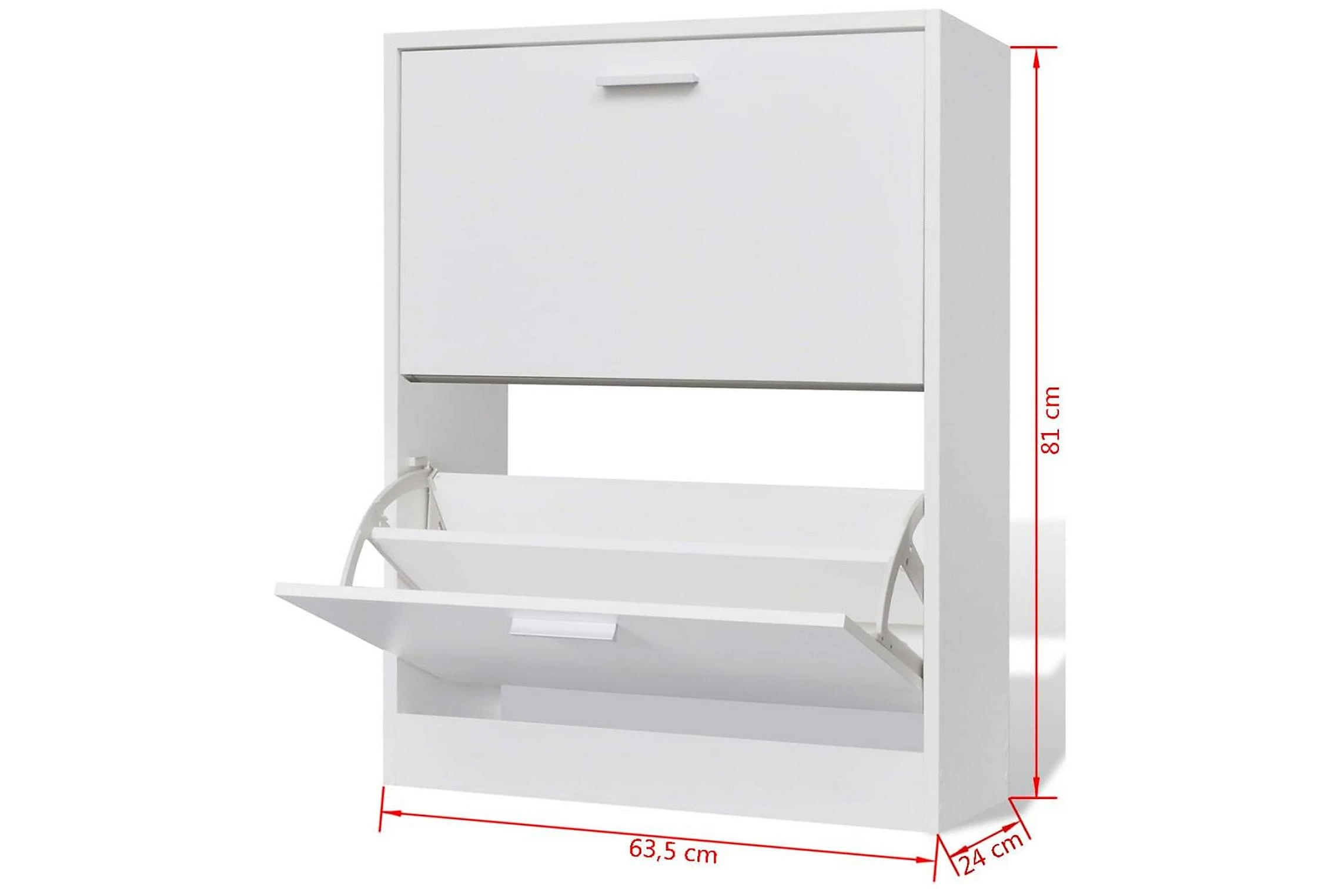 In Living Skoskåp I Trä Med 2 Fack Vit 6 In Living Skoskåp I Trä Med 2 Fack Vit - Bild 6