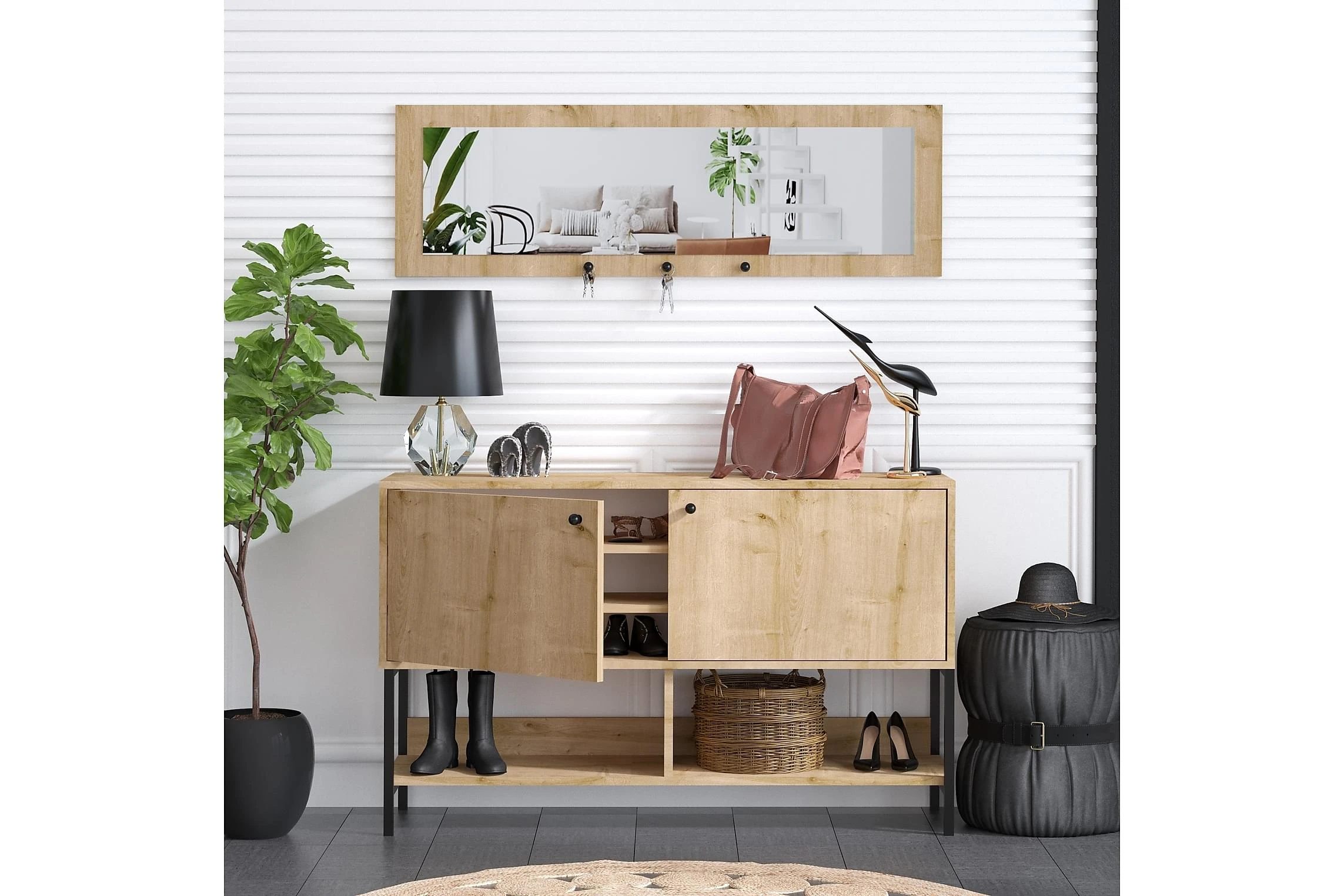 Skoskåp Jonnm 35x120 Cm 2 Skoskåp Jonnm 35x120 Cm - Bild 2