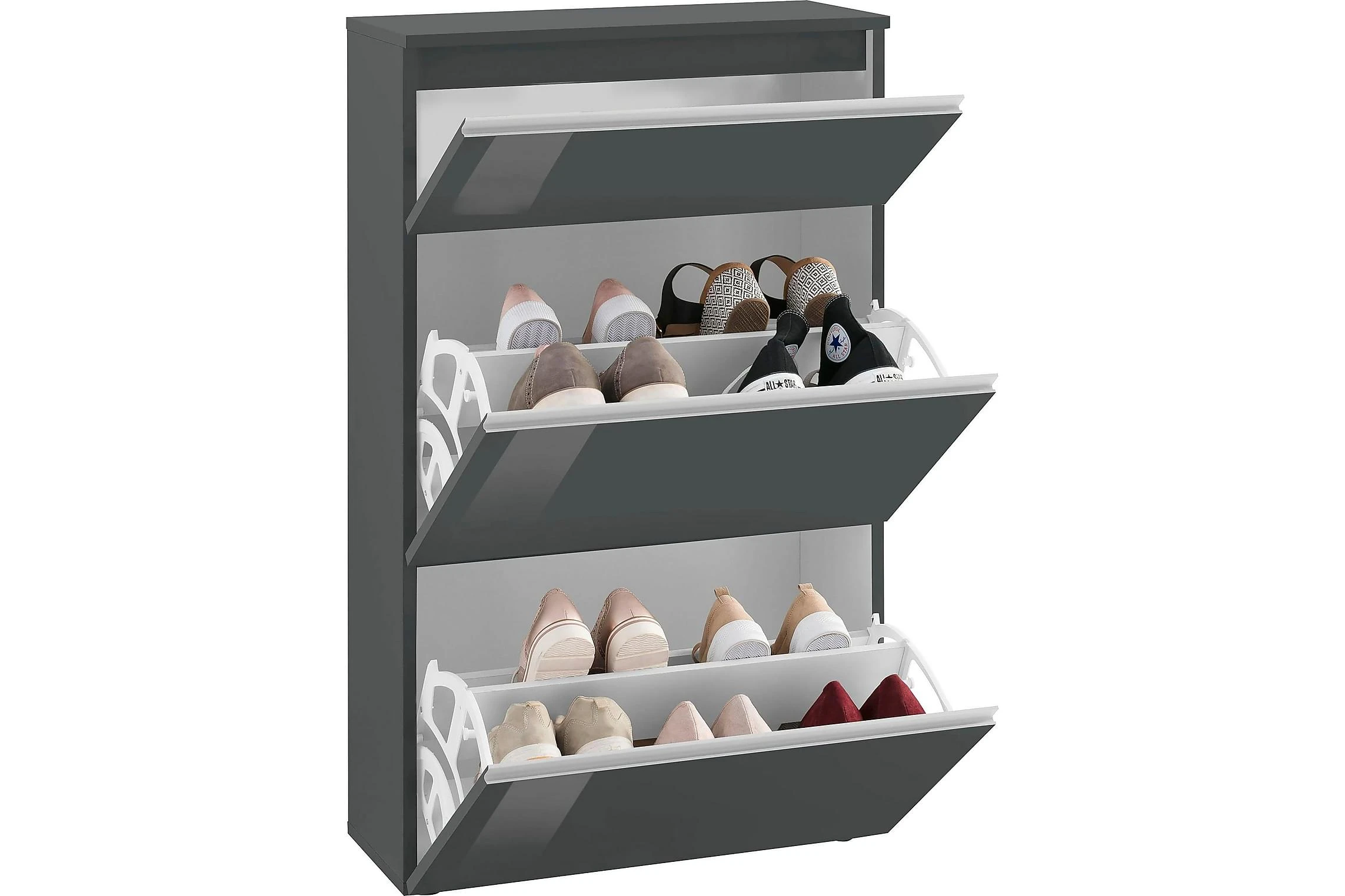 Skoskåp Magiras 60x27 Cm 2 Dörrar + Lucka 4 Skoskåp Magiras 60x27 Cm 2 Dörrar + Lucka - Bild 4