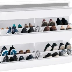 Skoskåp Magiras 60x27 Cm 2 Dörrar + Lucka -Chilli shop skoskap magiras 60x27 cm 2 dorrar lucka vit hogglans 4465500