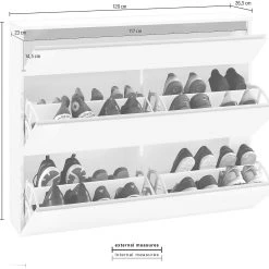 Skoskåp Magiras 60x27 Cm 2 Dörrar + Lucka -Chilli shop skoskap magiras 60x27 cm 2 dorrar lucka vit hogglans 4465502