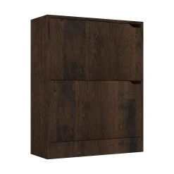 Be Basic Skoskåp Med 2 Dörrar Grå Sonoma-ek 59x24x74 Cm Spånskiva