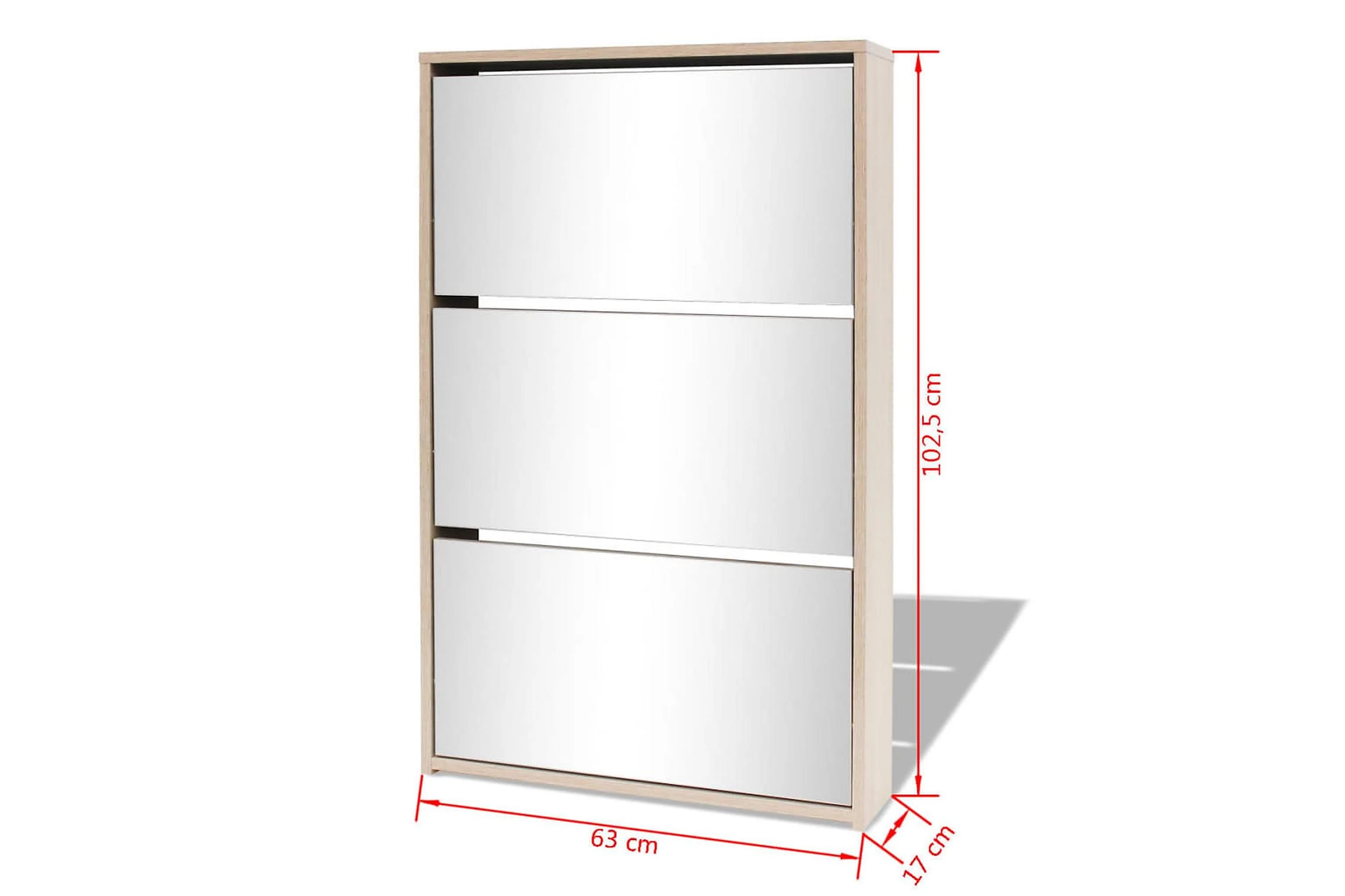 Be Basic Skoskåp Med 2 Lådor Och Spegel Vit 63x17x67 Cm 6 Be Basic Skoskåp Med 2 Lådor Och Spegel Vit 63x17x67 Cm - Bild 6