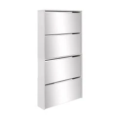 Be Basic Skoskåp Med 4 Lådor Och Spegel Ek 63x17x134 Cm