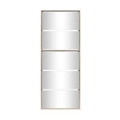 Be Basic Skoskåp Med 5 Lådor Och Spegel Ek 63x17x169,5 Cm