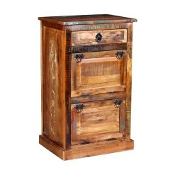 Be Basic Skoskåp Med Låda Och 4 Nivåer Massivt återvunnet Trä