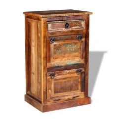 Be Basic Skoskåp Med Låda Och 4 Nivåer Massivt återvunnet Trä -Chilli shop skoskap med lada och 4 nivaer massivt atervunnet tra flerfargad 3504577