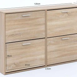 Wohnling Skoskåp Munuz 120x24 Cm -Chilli shop skoskap munuz 120x24 cm tranatur 2054791