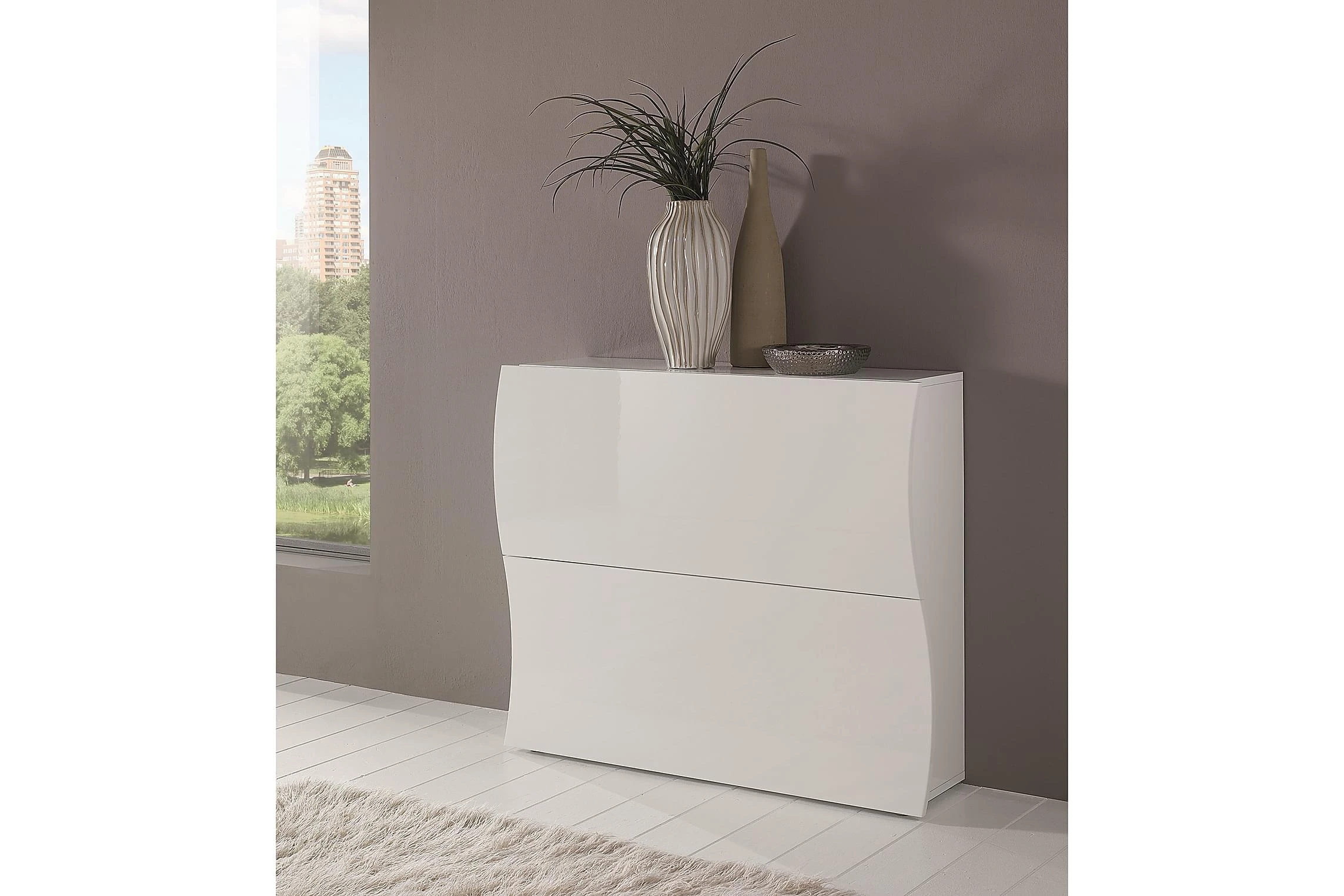 Skoskåp Ondres 101x27 Cm 2 Lådor 2 Skoskåp Ondres 101x27 Cm 2 Lådor - Bild 2