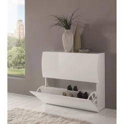 Skoskåp Ondres 101x27 Cm 2 Lådor 6 Skoskåp Ondres 101x27 Cm 2 Lådor -Chilli shop skoskap ondres 101x27 cm 2 lador vit hogglans 4465111