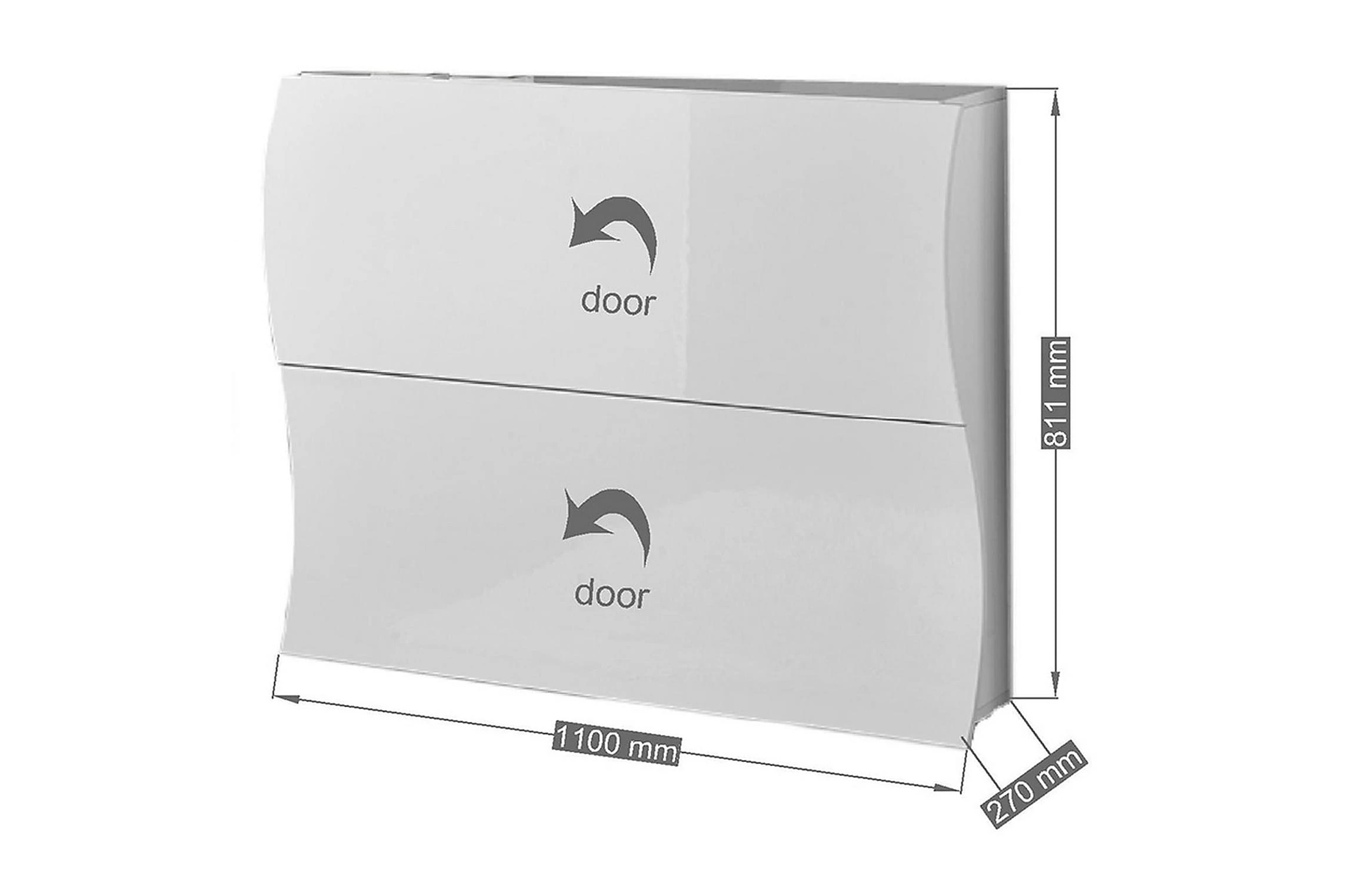 Skoskåp Ondres 101x27 Cm 2 Lådor 4 Skoskåp Ondres 101x27 Cm 2 Lådor - Bild 4