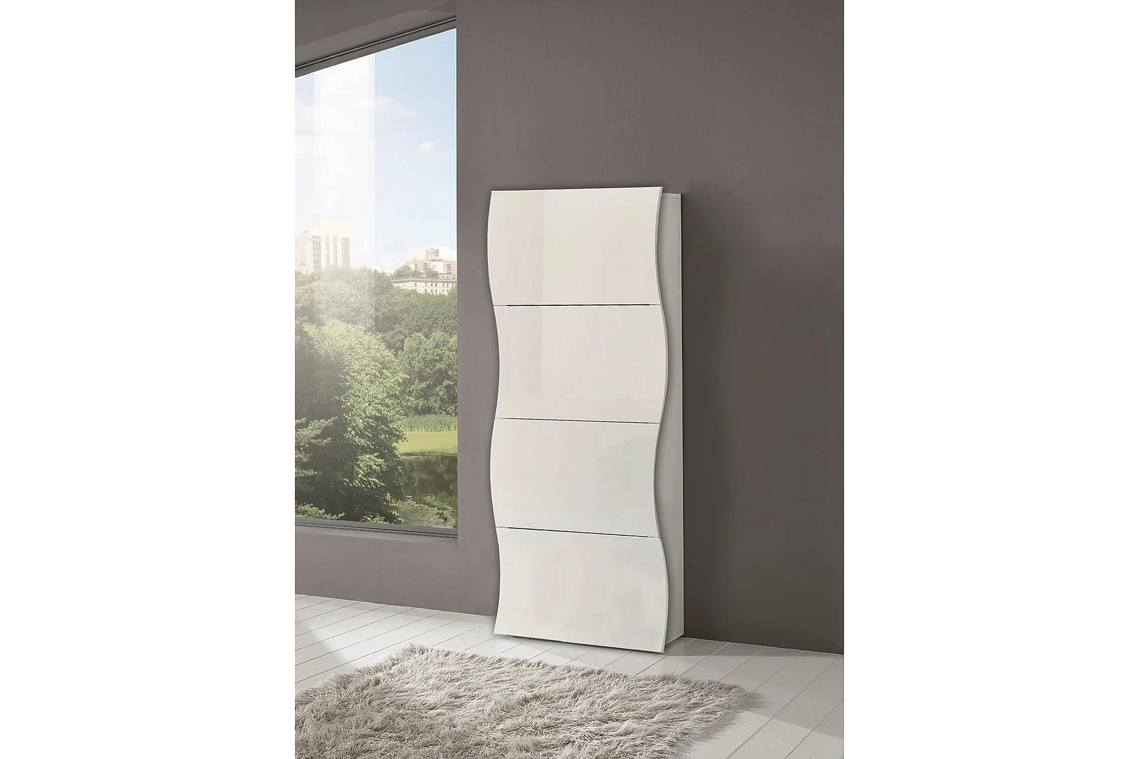 Skoskåp Ondres 71x27 Cm 4 Lådor 2 Skoskåp Ondres 71x27 Cm 4 Lådor - Bild 2