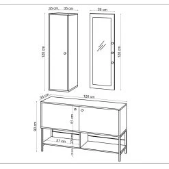 Skoskåp Oriamal 35x120 Cm 9 Skoskåp Oriamal 35x120 Cm -Chilli shop skoskap oriamal 35x120 cm natur 4027437