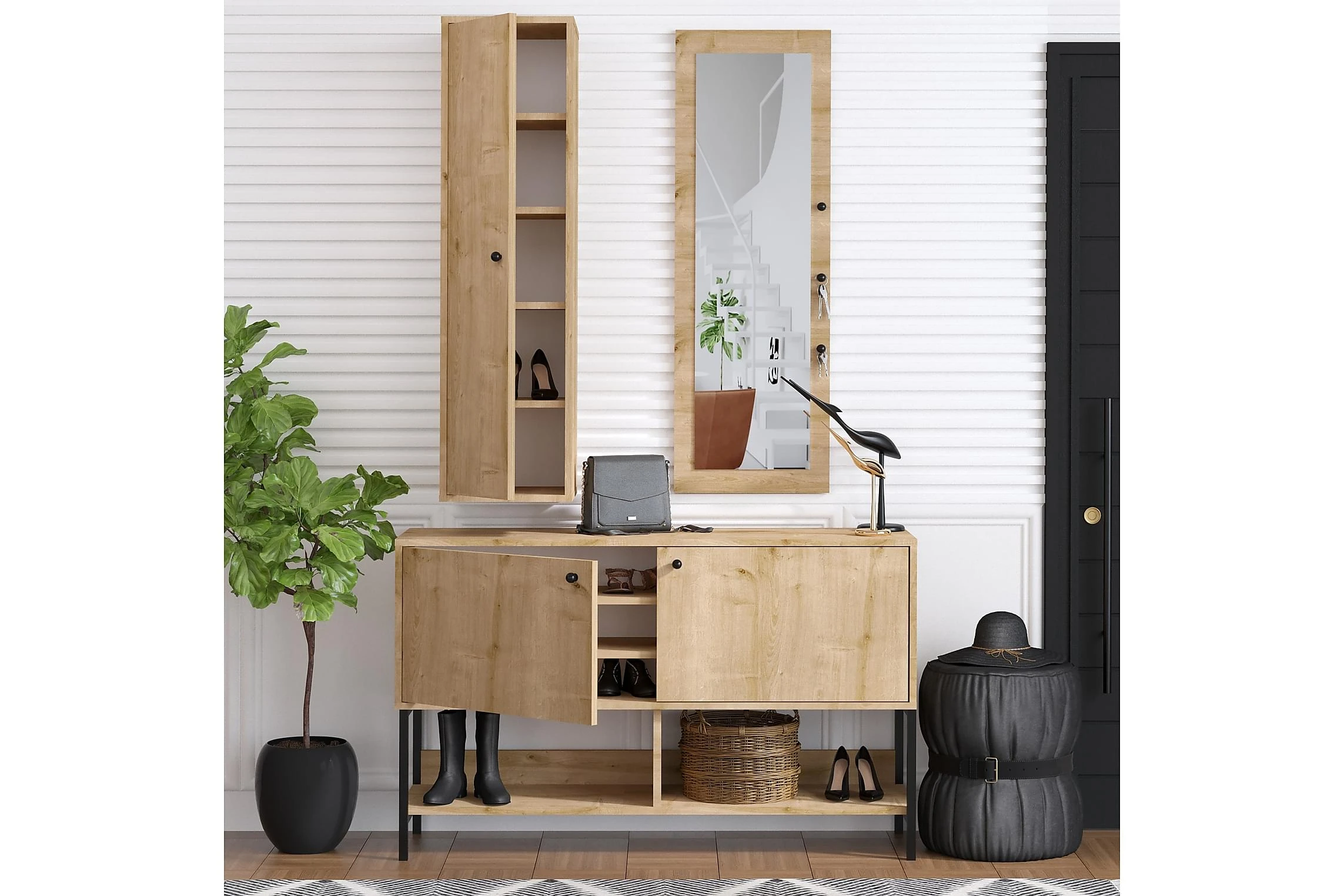 Skoskåp Oriamal 35x120 Cm 4 Skoskåp Oriamal 35x120 Cm - Bild 4