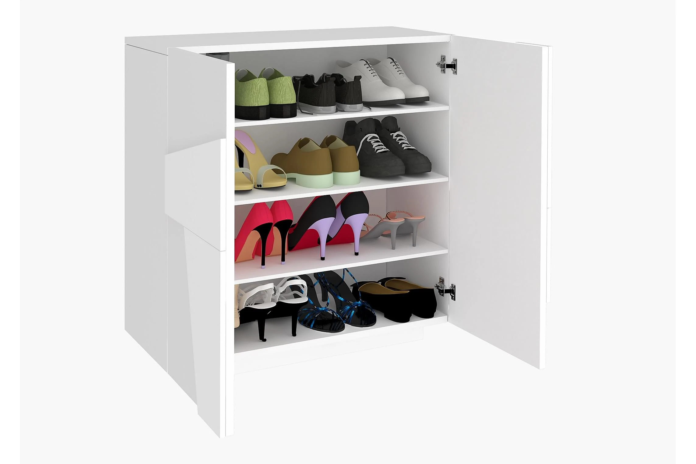 Skoskåp Pinsac 81x39 Cm 2 Dörrar 4 Skoskåp Pinsac 81x39 Cm 2 Dörrar - Bild 4