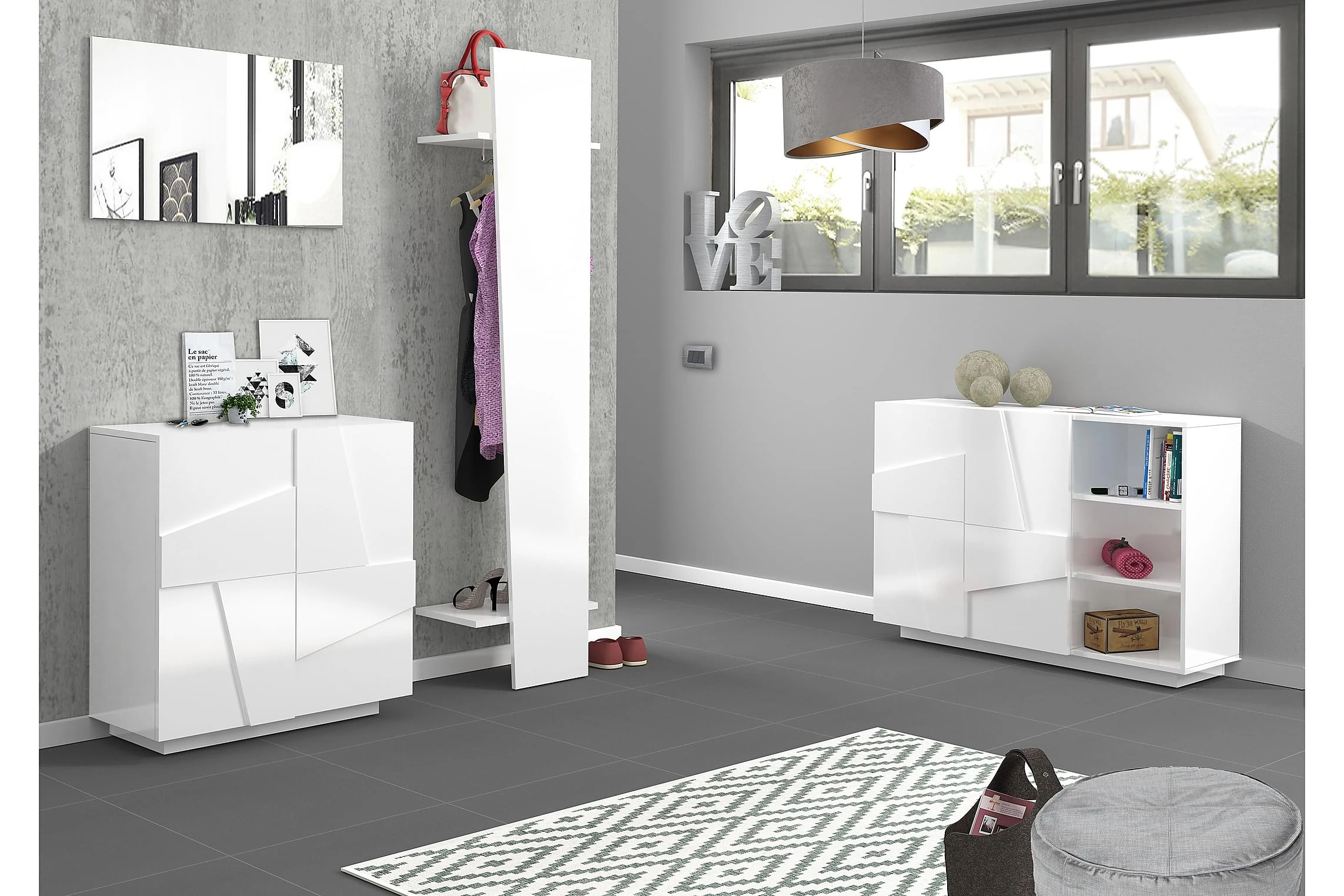 Skoskåp Pinsac 81x39 Cm 2 Dörrar 5 Skoskåp Pinsac 81x39 Cm 2 Dörrar - Bild 5