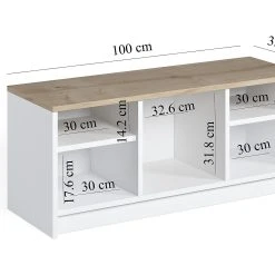 Skoskåp Sicculo 35x100 Cm -Chilli shop skoskap sicculo 35x100 cm vitnatur 4198676