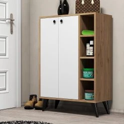 Skoskåp Stewar 35x72 Cm 7 Skoskåp Stewar 35x72 Cm -Chilli shop skoskap stewar 35x72 cm valnotvit 4112754