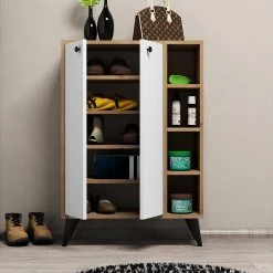 Skoskåp Stewar 35x72 Cm 8 Skoskåp Stewar 35x72 Cm -Chilli shop skoskap stewar 35x72 cm valnotvit 4112755