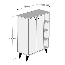 Skoskåp Stewar 35x72 Cm 9 Skoskåp Stewar 35x72 Cm -Chilli shop skoskap stewar 35x72 cm valnotvit 4112756