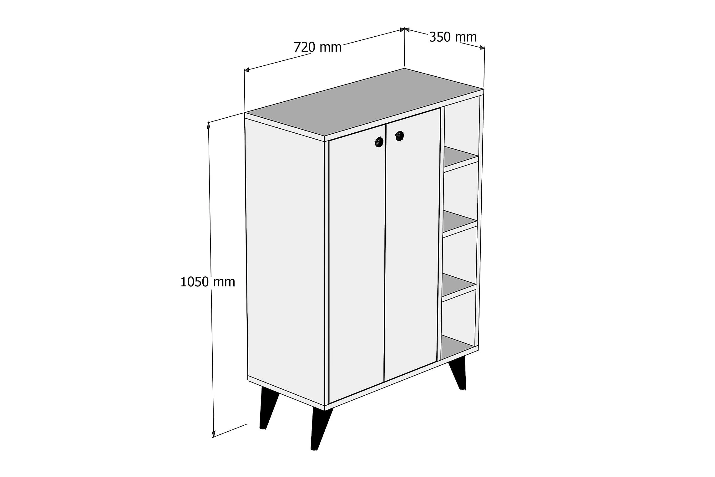 Skoskåp Stewar 35x72 Cm 5 Skoskåp Stewar 35x72 Cm - Bild 5