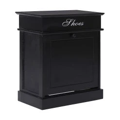 Be Basic Skoskåp Svart 50x28x58 Cm Kejsarträ