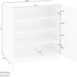 Skoskåp Vegara 80x38 Cm 2 Dörrar -Chilli shop skoskap vegara 80x38 cm 2 dorrar vit hogglans 4465115