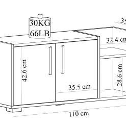 Skoskåp Violaceae 110x49,8 Cm -Chilli shop skoskap violaceae 110x498 cm bla 4896267