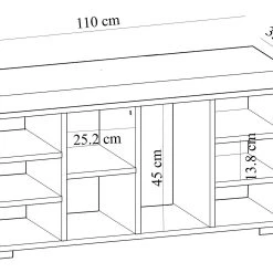 Skoskåp Violaceae 110x57,8 Cm -Chilli shop skoskap violaceae 110x578 cm bla 4896123