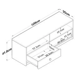 Skoskåp Violaceae 120x41,8 Cm -Chilli shop skoskap violaceae 120x418 cm vit 4896465