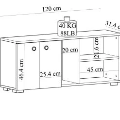 Skoskåp Violaceae 120x51,6 Cm -Chilli shop skoskap violaceae 120x516 cm vit 4896291