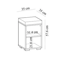 Skoskåp Violaceae 35x57,6 Cm -Chilli shop skoskap violaceae 35x576 cm antracit 4896308