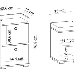 Skoskåp Violaceae 48,6x76,8 Cm -Chilli shop skoskap violaceae 486x768 cm bla 4896160