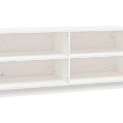 Be Basic Skoskåp Vit 110x34x45 Cm Massiv Furu