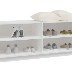 Be Basic Skoskåp Vit 110x34x45 Cm Massiv Furu -Chilli shop skoskap vit 110x34x45 cm massiv furu vit 4894636