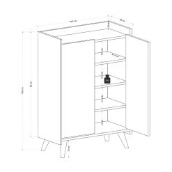 Skoskåp Zakkum 73,6x108 Cm -Chilli shop skoskap zakkum 736x108 cm antracit 4895809