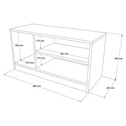 Skoskåp Zakkum 89,6x45,8 Cm -Chilli shop skoskap zakkum 896x458 cm vit 4731860